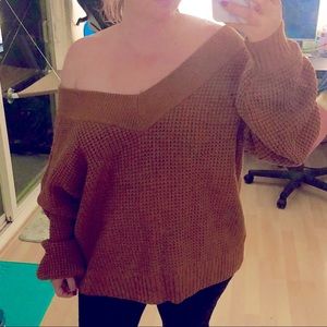 Off The Shoulder Oversized Sweater